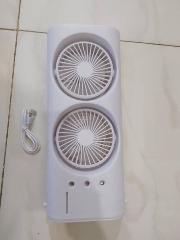 پنکه مه پاش دو فن بخور سردچرخشی مدل DOUBLE-ENDED SPRAY FAN XL607