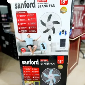 پنکه ایستاده شارژی سانفورد قابلیت شارژ خورشیدی مدل SF974SFN ( ضمانت کالا)