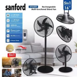 پنکه شارژی 5 کاره ریموت دار سانفورد